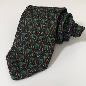 Brooks Brothers Makers Skis and Bear Pattern Tie